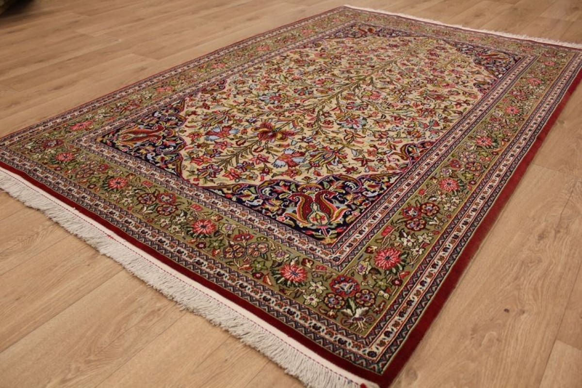 perser-teppich-gom-221x146-cm-naturfarben-handgeknupft-9 Qom Persian Rug — hand-knotted, Wool