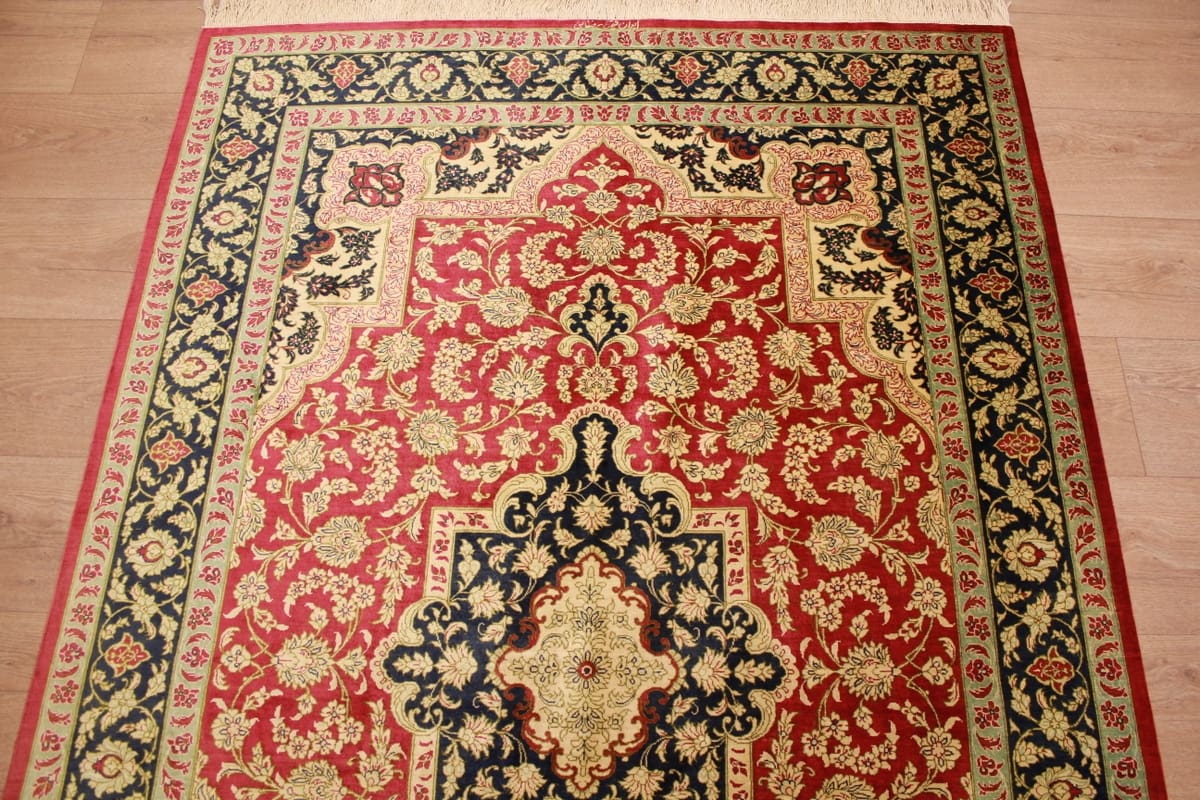 perser-teppich-gom-seidenteppich-207x136-cm-naturfarben-handgeknupft-2 Qom Persian Rug