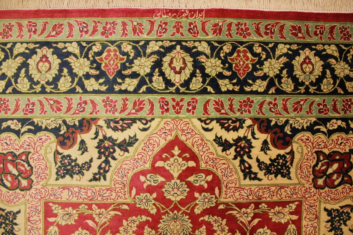 perser-teppich-gom-seidenteppich-207x136-cm-naturfarben-handgeknupft-8 Qom Persian Rug