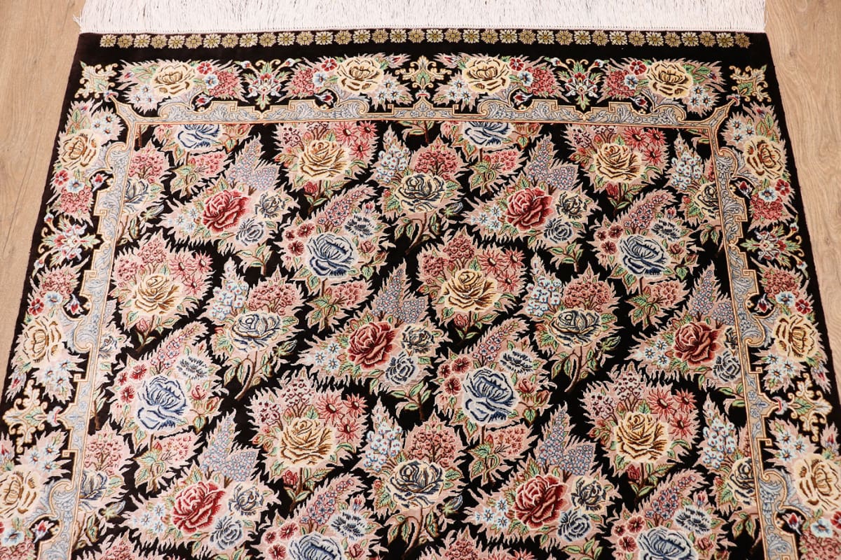 exklusiver-seidenteppich-ghom-braun-162x109-cm-handgeknupft-2 Qom Persian Rug — hand-knotted, Wool