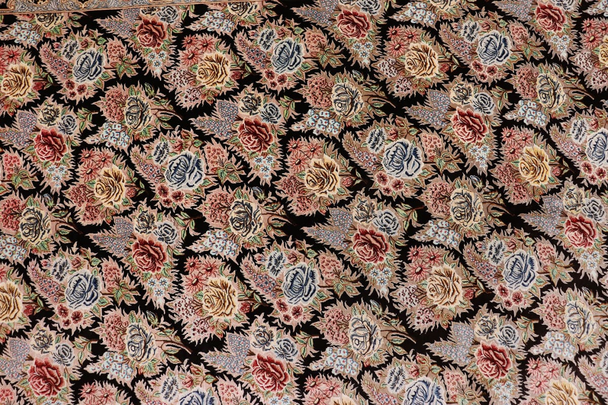 exklusiver-seidenteppich-ghom-braun-162x109-cm-handgeknupft-7 Qom Persian Rug — hand-knotted, Wool
