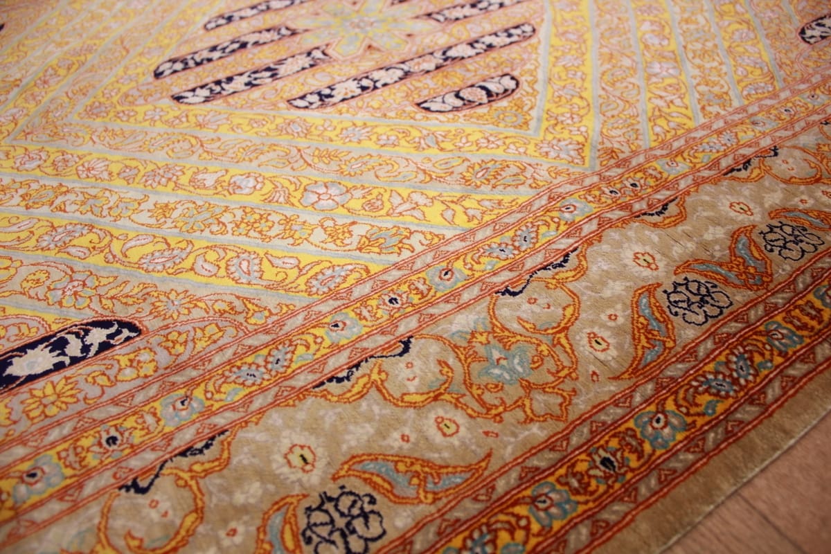 ghom-seidenteppich-149x99-cm-gold-harmonische-naturfarben-handgeknupft-8 Qom Silk Rug 149×99 cm Gold, harmonische Naturfarben, hand-knotted