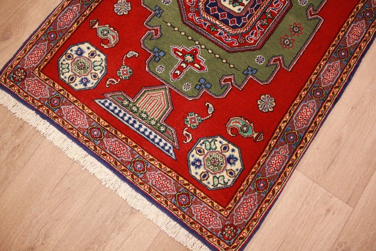 perser-teppich-ghom-126x84-cm-rot-wolle-handgeknupft-4 Qom Persian Rug — hand-knotted, Wool