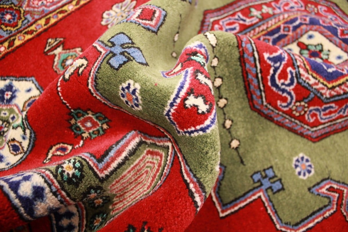 perser-teppich-ghom-126x84-cm-rot-wolle-handgeknupft-8 Qom Persian Rug — hand-knotted, Wool