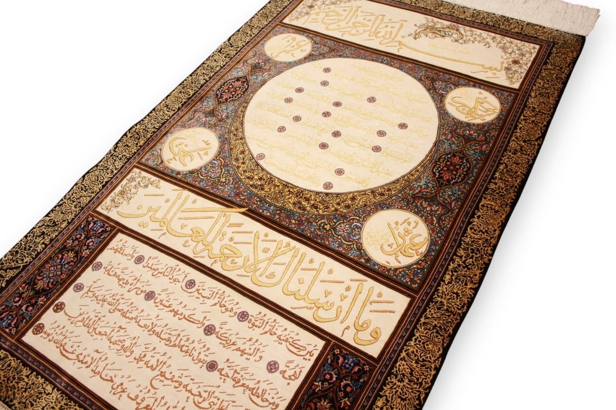 Persian Rug Qom Silk Rug 137×81 cm Beige, hand-knotted