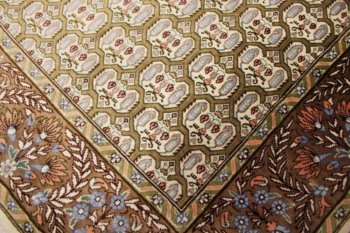 beiger-seidenteppich-ghom-122x81-cm-feingliedrig-handgeknupft-5 Qom Persian Rug — hand-knotted, Silk