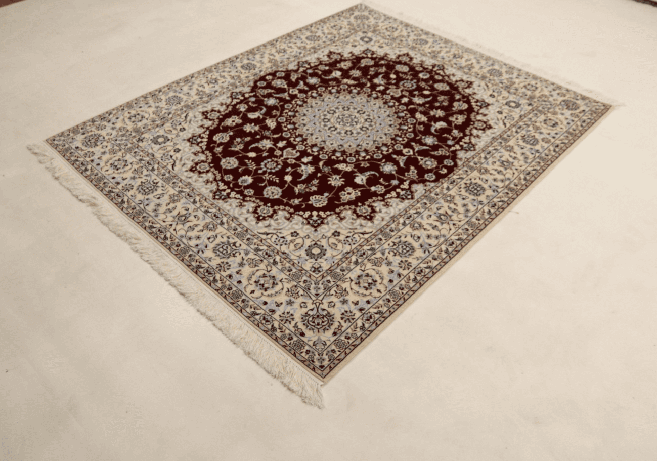 perserteppich-nain-6-la-202-x-159-cm-seide-handgeknupft-1 Nain Persian Rug — hand-knotted, 200 × 158 cm, Wool & Silk