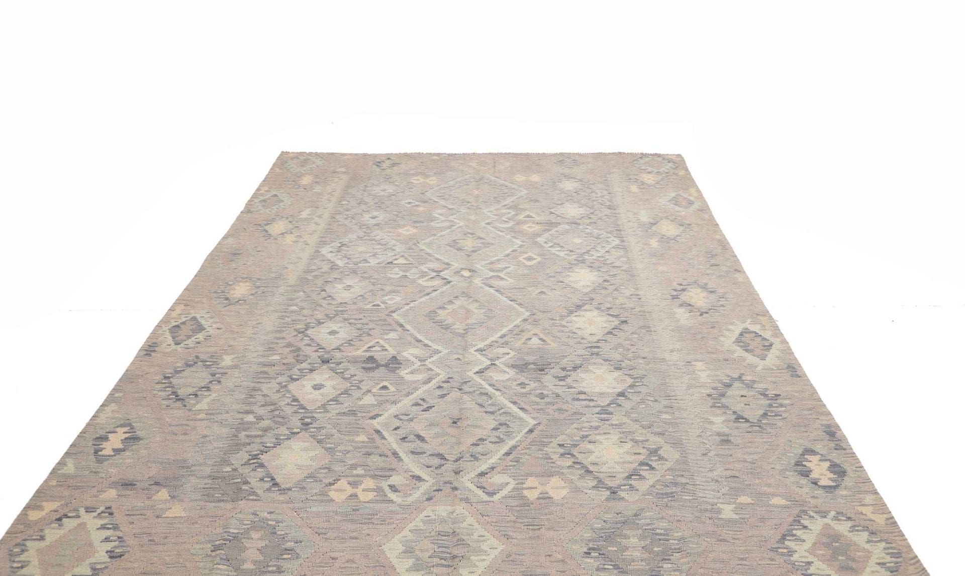 kelim-teppich-208-x-291-cm-schurwolle-handgewebt-rustikal-1 Kilim Pakistani Rug — hand-woven, 208 × 291 cm, Wool