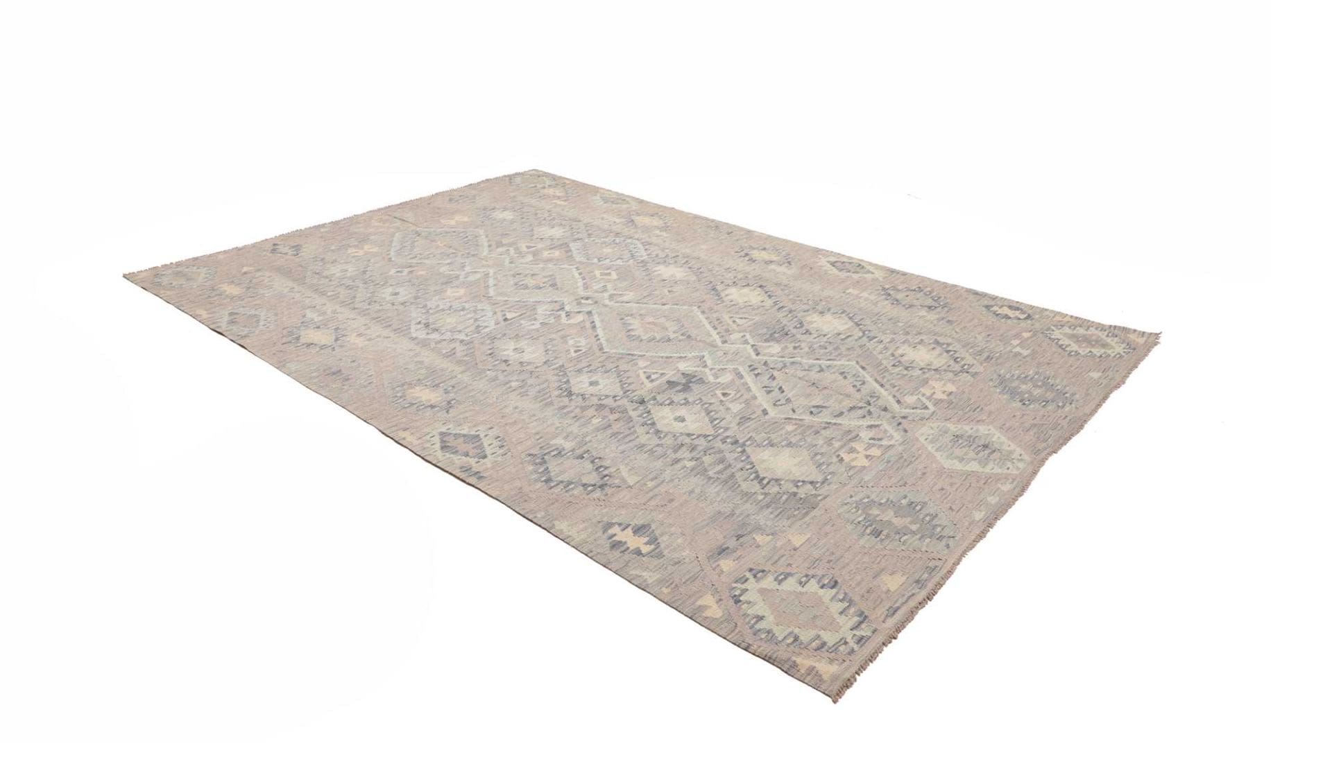 kelim-teppich-208-x-291-cm-schurwolle-handgewebt-rustikal-2 Kilim Pakistani Rug — hand-woven, 208 × 291 cm, Wool