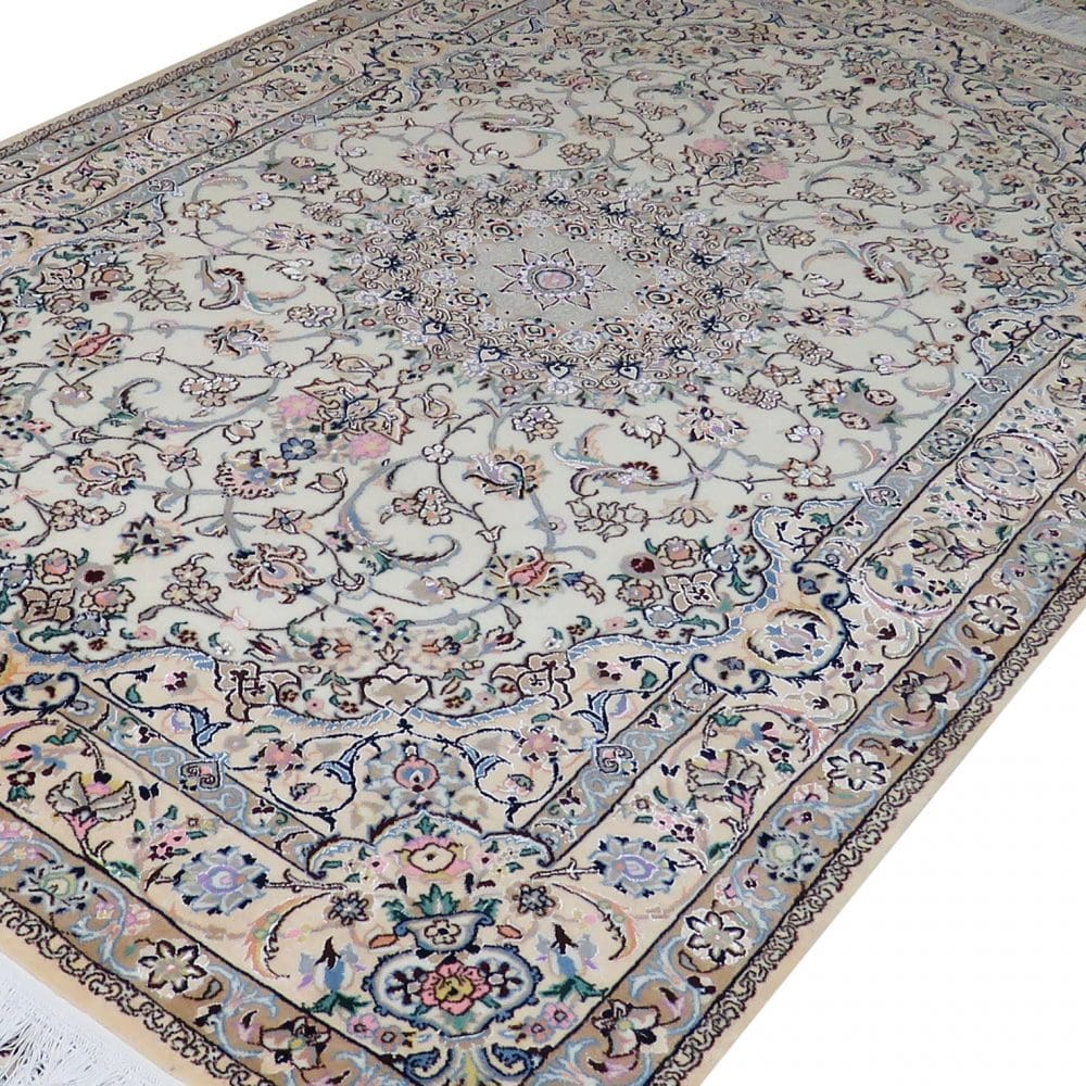 Nain Persian Rug — hand-knotted, 235 × 152 cm, Wool & Silk
