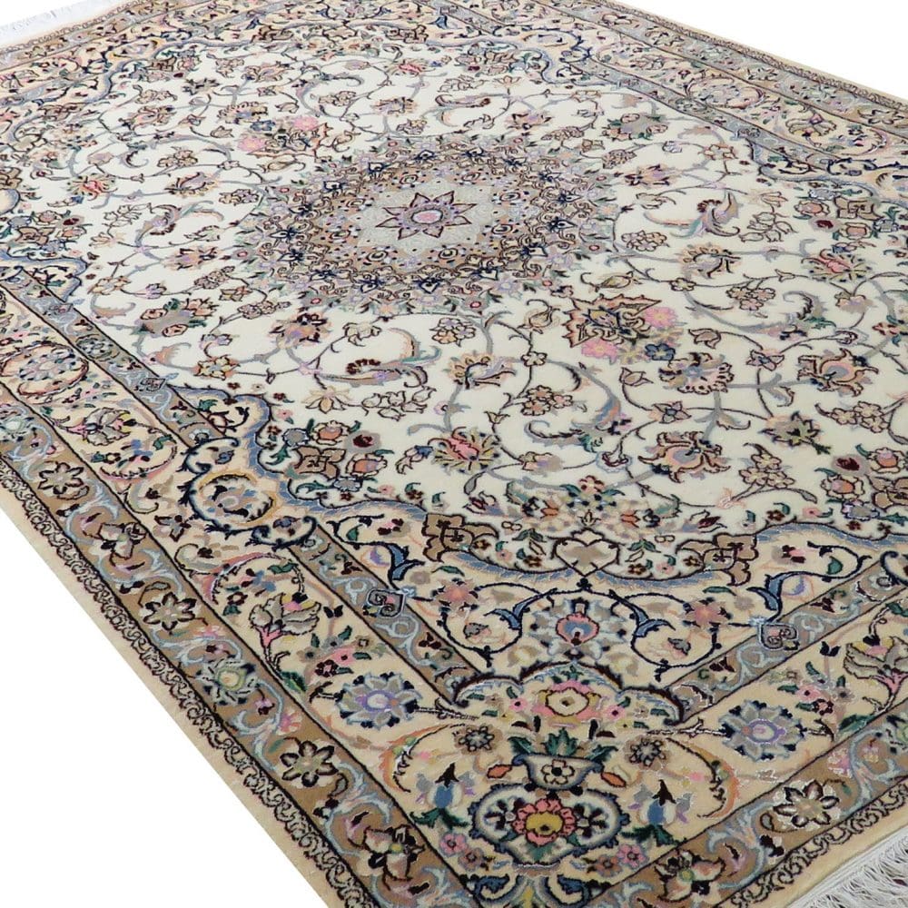 Nain Persian Rug — hand-knotted, 235 × 152 cm, Wool & Silk