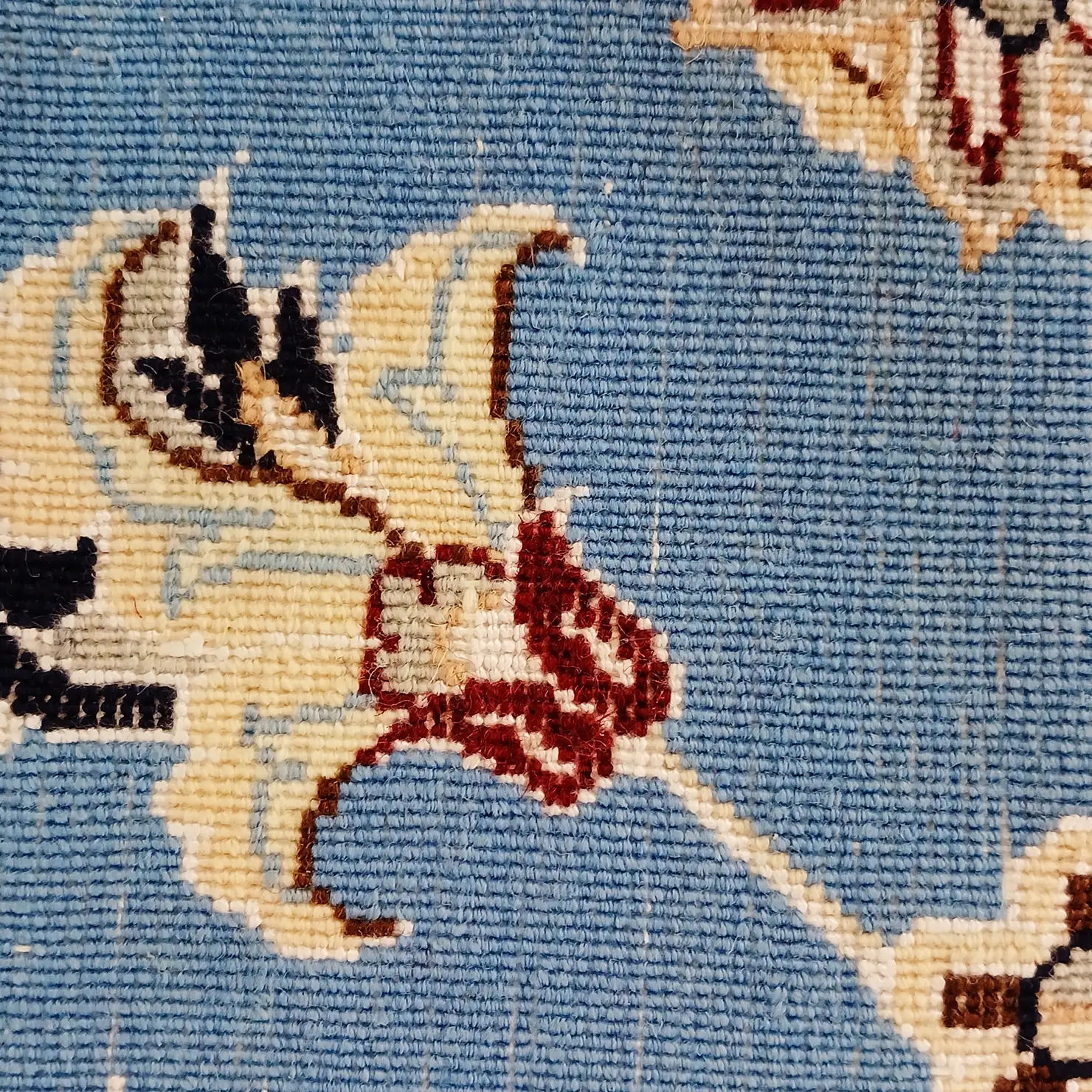 perserteppich-nain-6la-200-x-260-cm-schurwolle-seide-handgeknupft-3 Nain Persian Rug 200 × 260 cm, Wool, hand-knotted