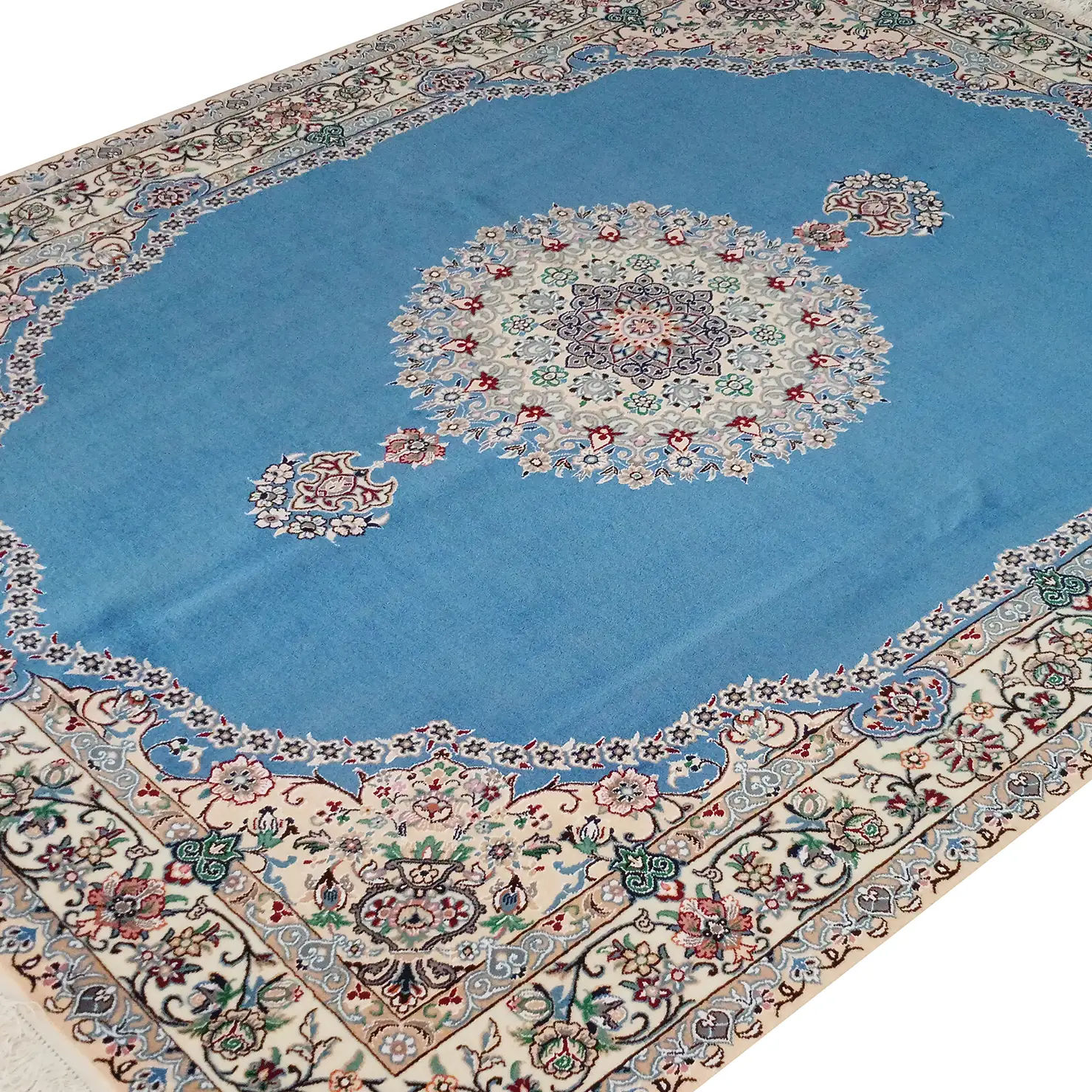 Nain Persian Rug 200 × 250 cm, Wool & Silk, hand-knotted