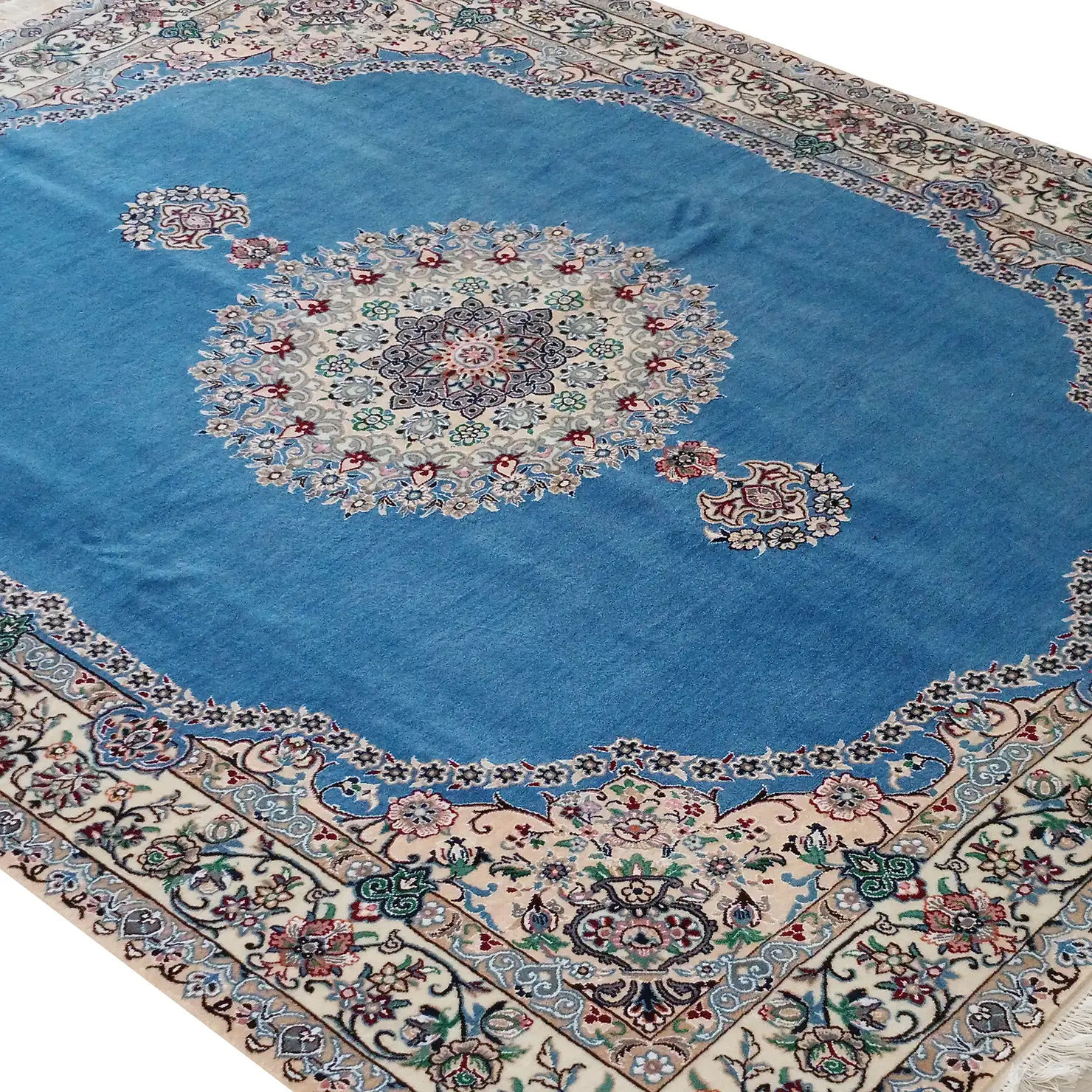 Nain Persian Rug 200 × 250 cm, Wool & Silk, hand-knotted