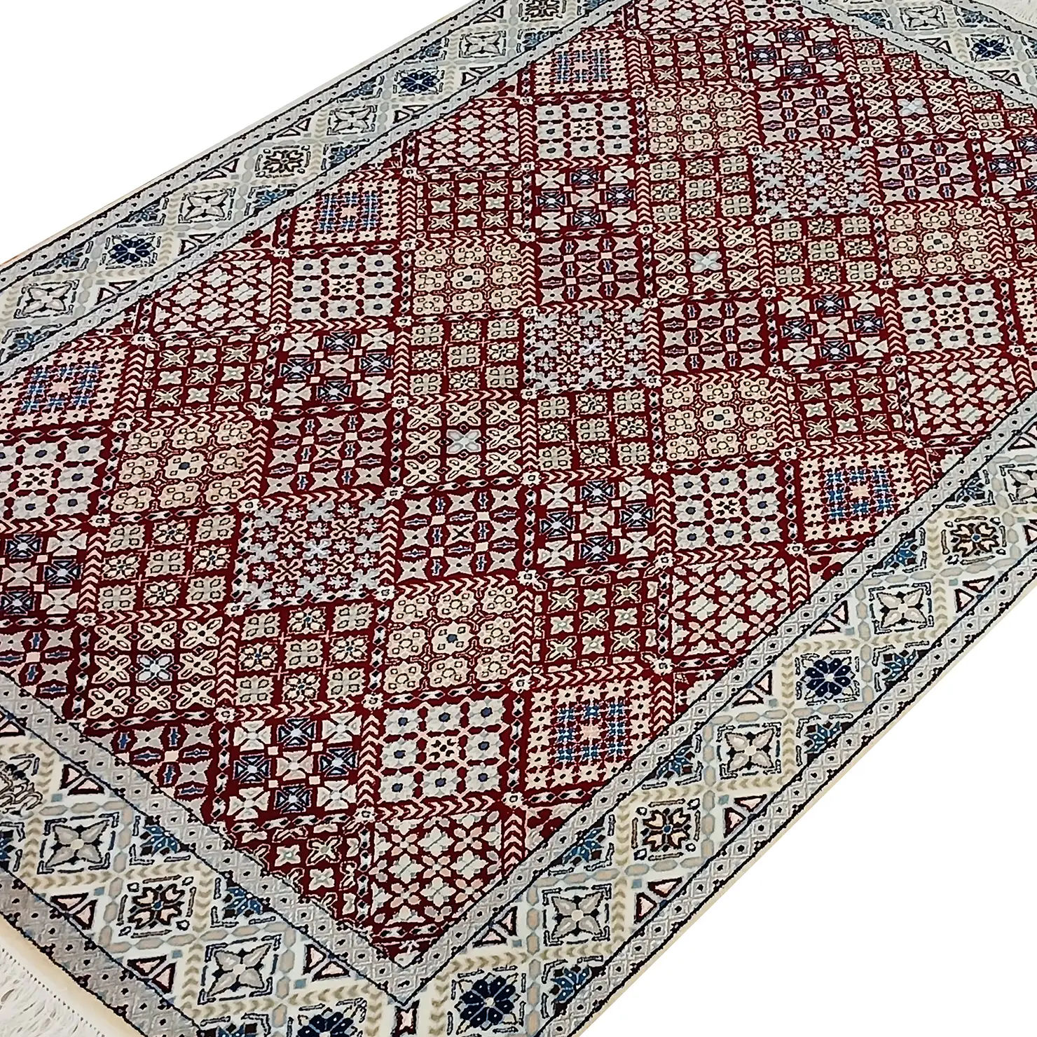 perserteppich-nain-6la-129-x-195-cm-wolle-seide-handgeknupft-4 Nain Persian Rug 129 × 195 cm, Wool, hand-knotted