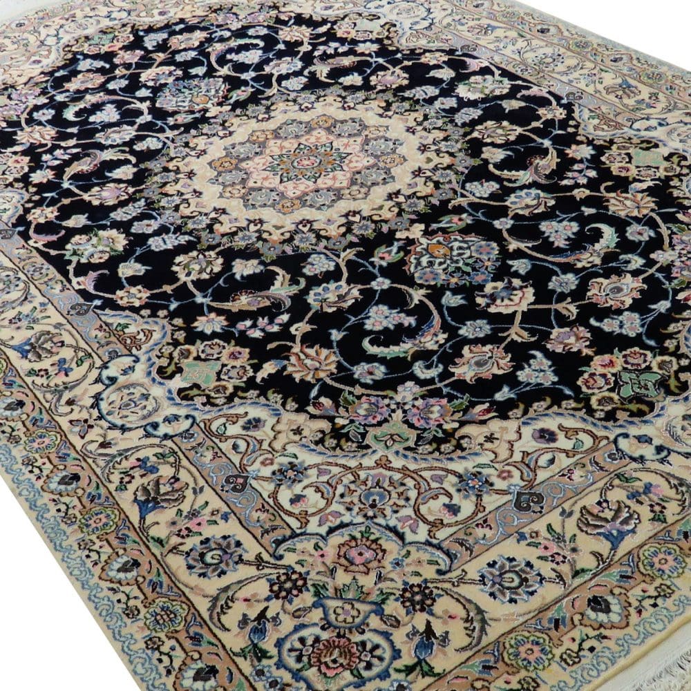 perserteppich-nain-9la-235-x-160-cm-schurwolle-seide-handgeknupft-2 Nain Persian Rug — hand-knotted, 235 × 160 cm, Wool & Silk