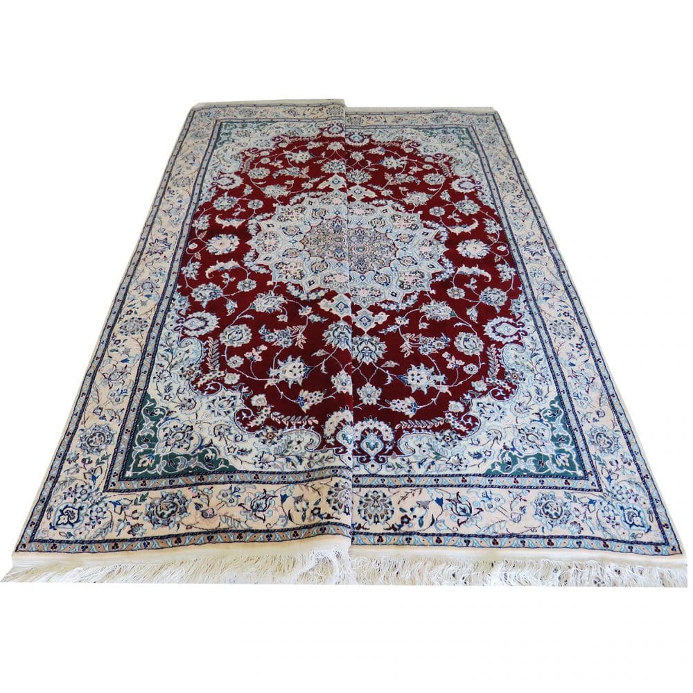 perserteppich-nain-121-x-187-cm-seide-wolle-handgeknupft-lacheln-1 Hand-Knotted Wool & Silk Nain Persian Rug, 121 × 187 cm