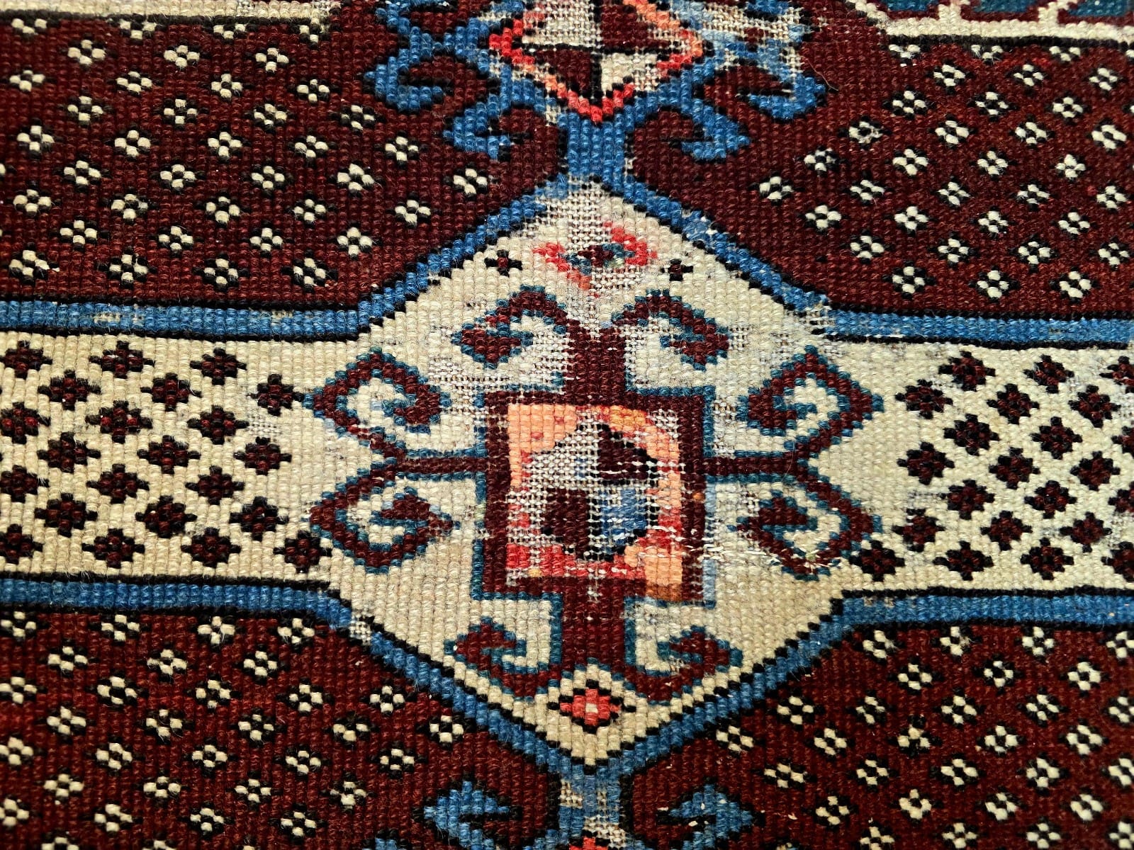 antiker-orientteppich-schirwan-184-x-117-cm-wolle-handgeknupft-9 Geometrisch Oriental Rug — hand-knotted, 180 × 120 cm, Wool