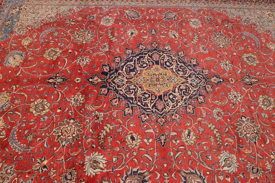 Sarouk Farahan Persian Rug — hand-knotted, 383 × 284 cm, Wool