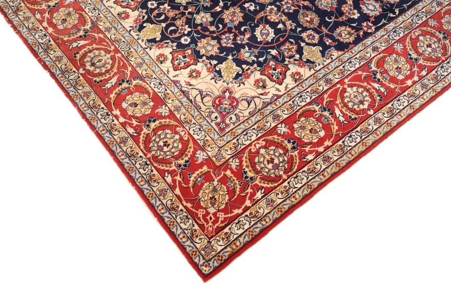Hand-Knotted Wool & Silk Isfahan Persian Rug, 238 × 160 cm