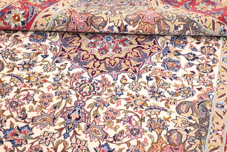 perserteppich-isfahan-164-x-109-cm-wolle-handgeknupft-elegant-8 Hand-Knotted Wool Isfahan Persian Rug, 164 × 109 cm