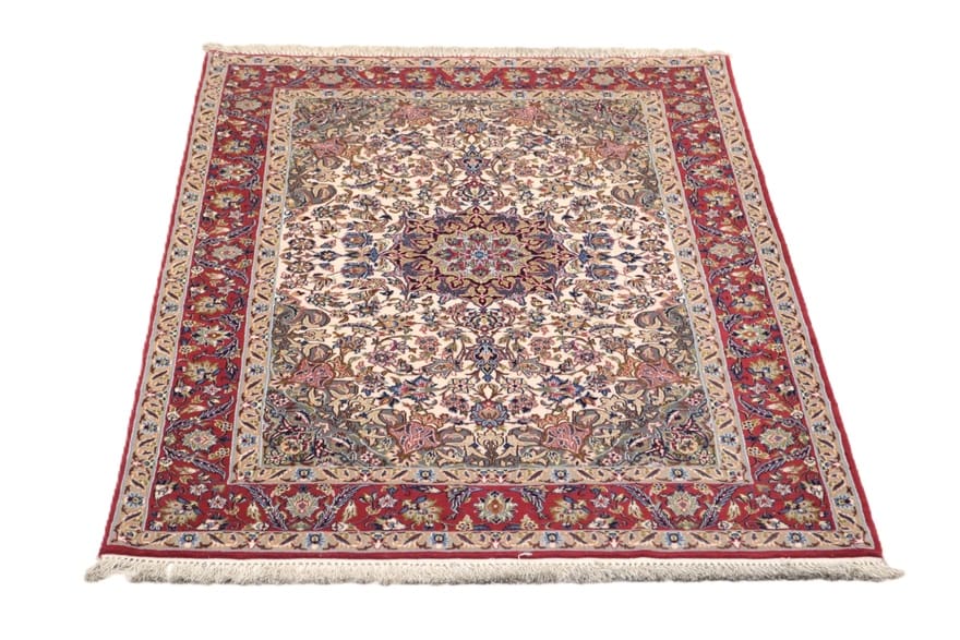 perserteppich-isfahan-164-x-109-cm-wolle-handgeknupft-elegant-9 Hand-Knotted Wool Isfahan Persian Rug, 164 × 109 cm