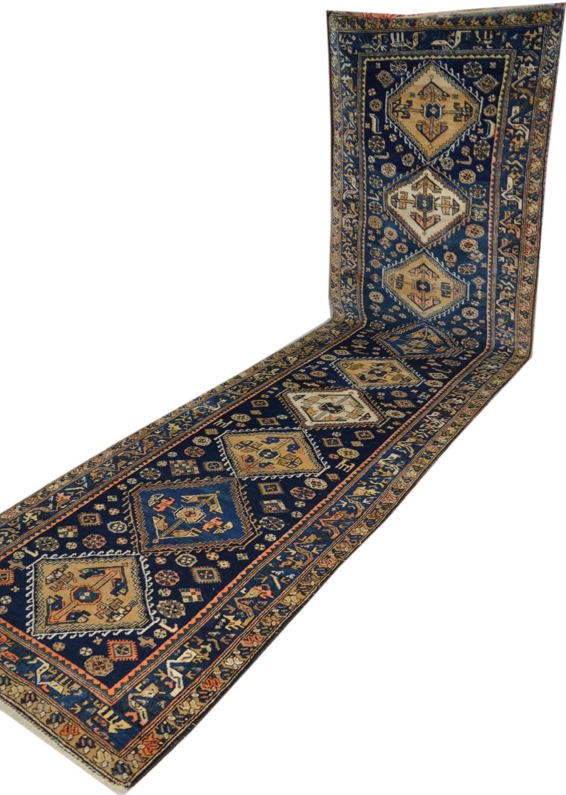 perserteppich-malayer-460-x-120-cm-wolle-handgeknupft-farbenfroh-2 Oriental Persian Rug — hand-knotted, 460 × 120 cm, Wool