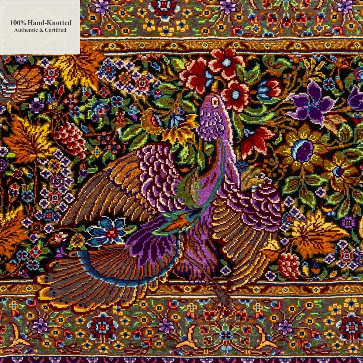 Qom Persian Rug 300 × 200 cm, Silk, hand-knotted