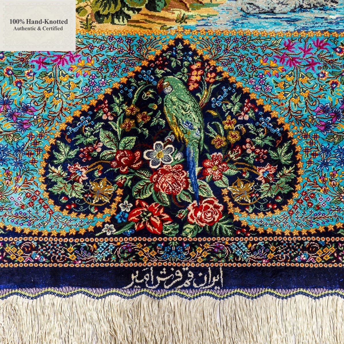 perserteppich-qum-600-x-400-cm-seide-handgeknupft-nachtlandschaft-3 Qom Persian Rug — hand-knotted, 300 × 200 cm, Silk