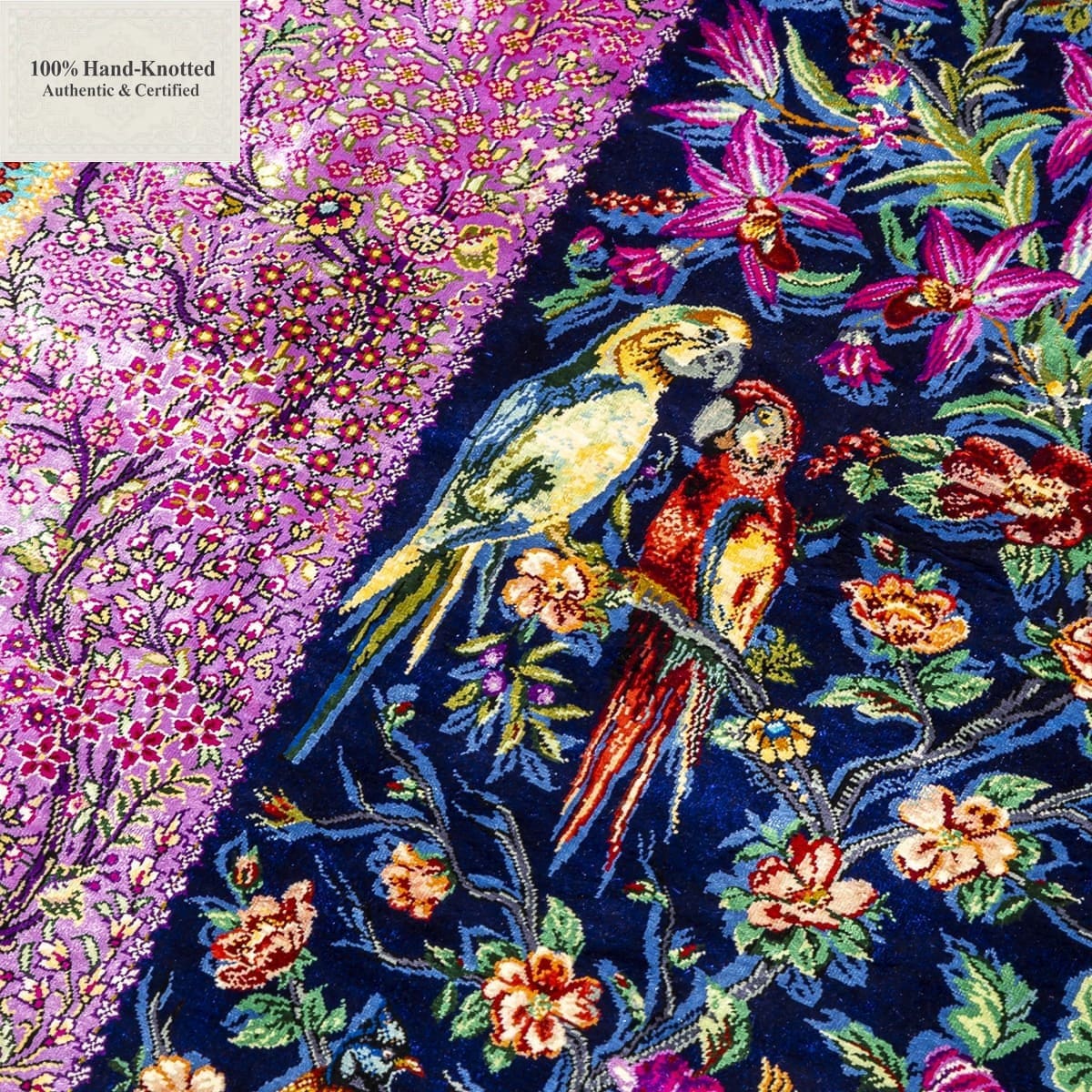 perserteppich-qum-600-x-400-cm-seide-handgeknupft-nachtlandschaft-5 Qom Persian Rug — hand-knotted, 300 × 200 cm, Silk