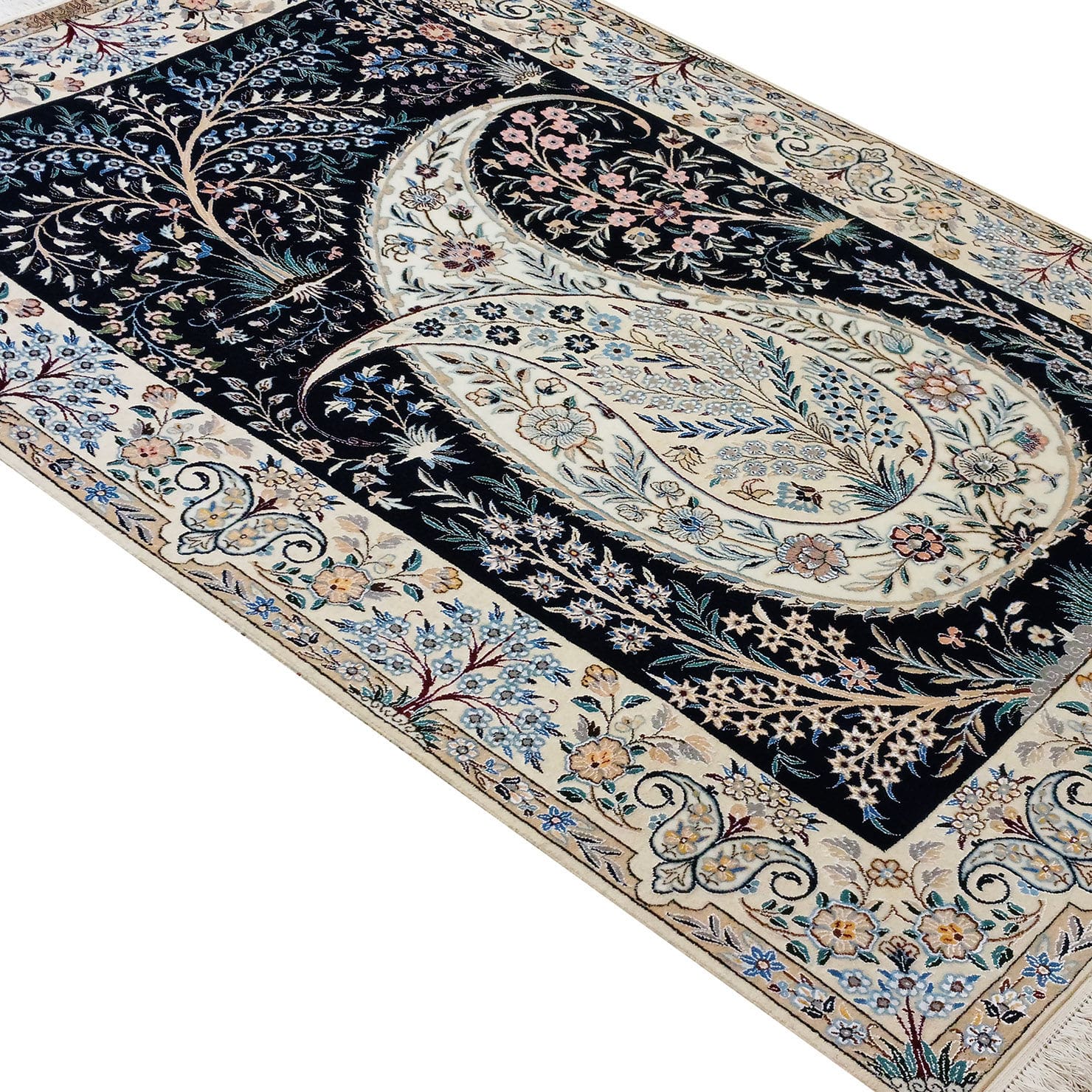 perserteppich-nain-130-x-200-cm-seide-handgeknupft-boteh-muster-1 Nain Persian Rug — hand-knotted, 200 × 130 cm