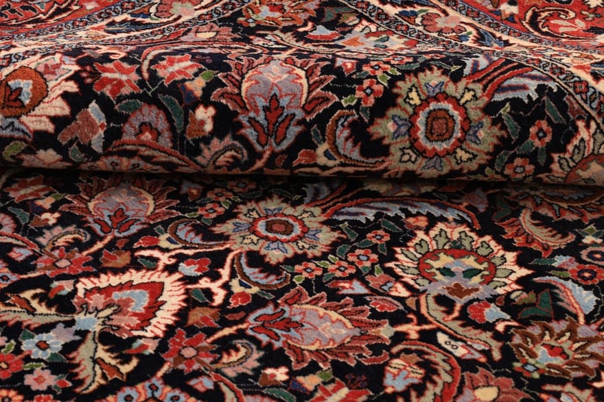 Hand-Knotted Wool Bijar Persian Rug, 243 × 252 cm