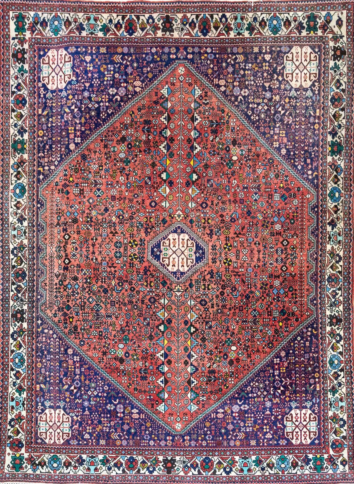 Shiraz Persian Rug — hand-knotted, 280 × 193 cm, Wool