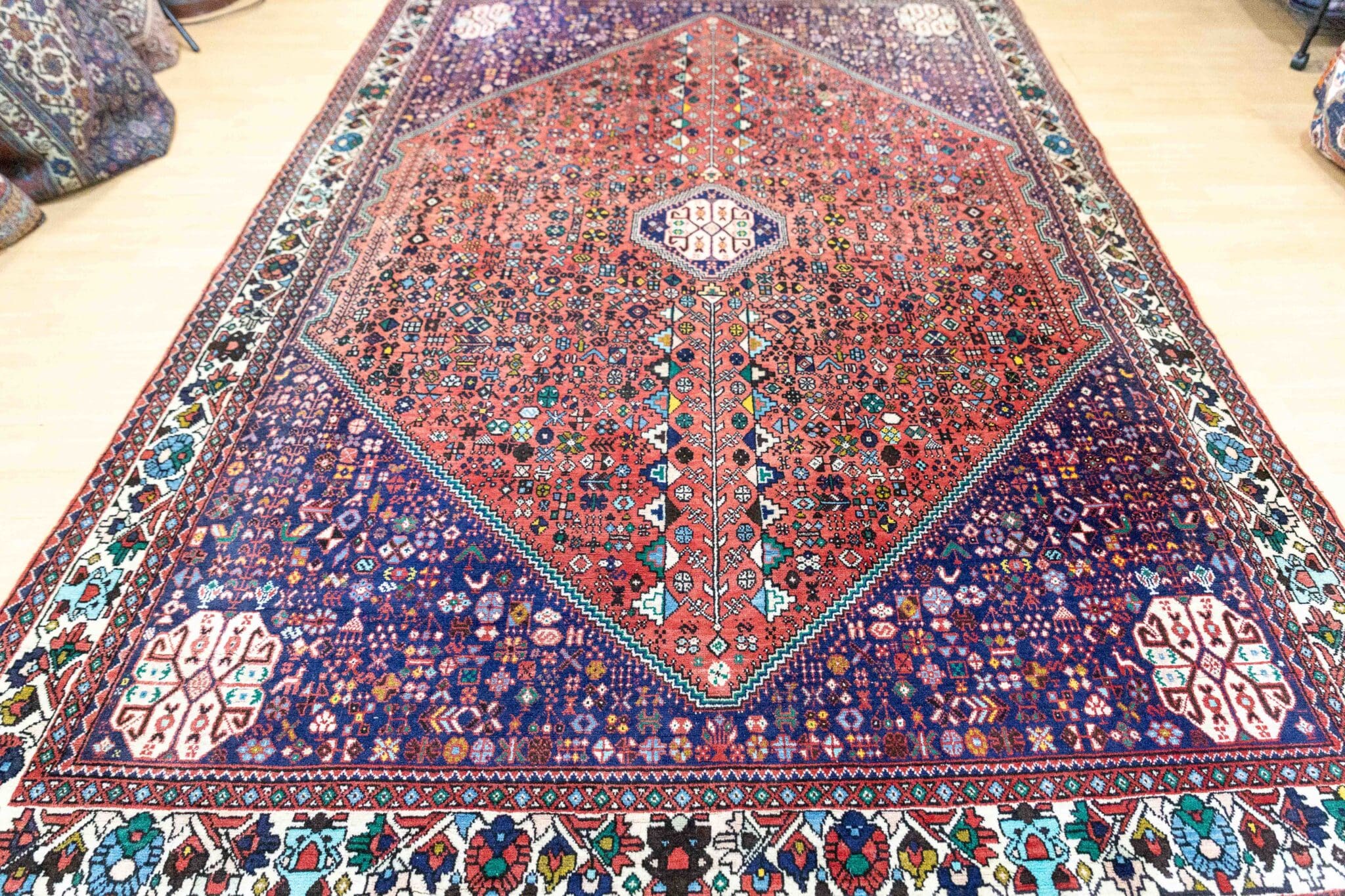 Shiraz Persian Rug — hand-knotted, 280 × 193 cm, Wool