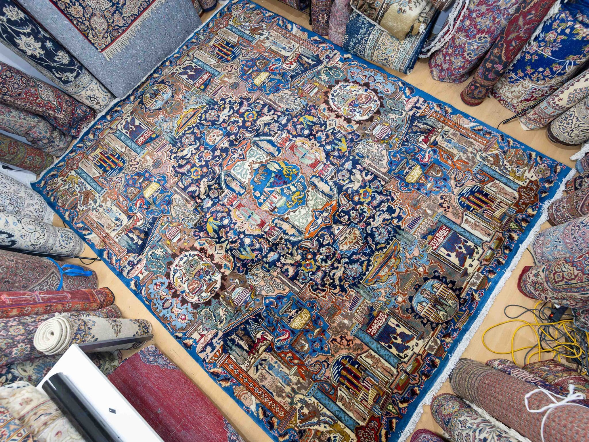 Kashmar Persian Rug — hand-knotted, 380 × 300 cm, Wool