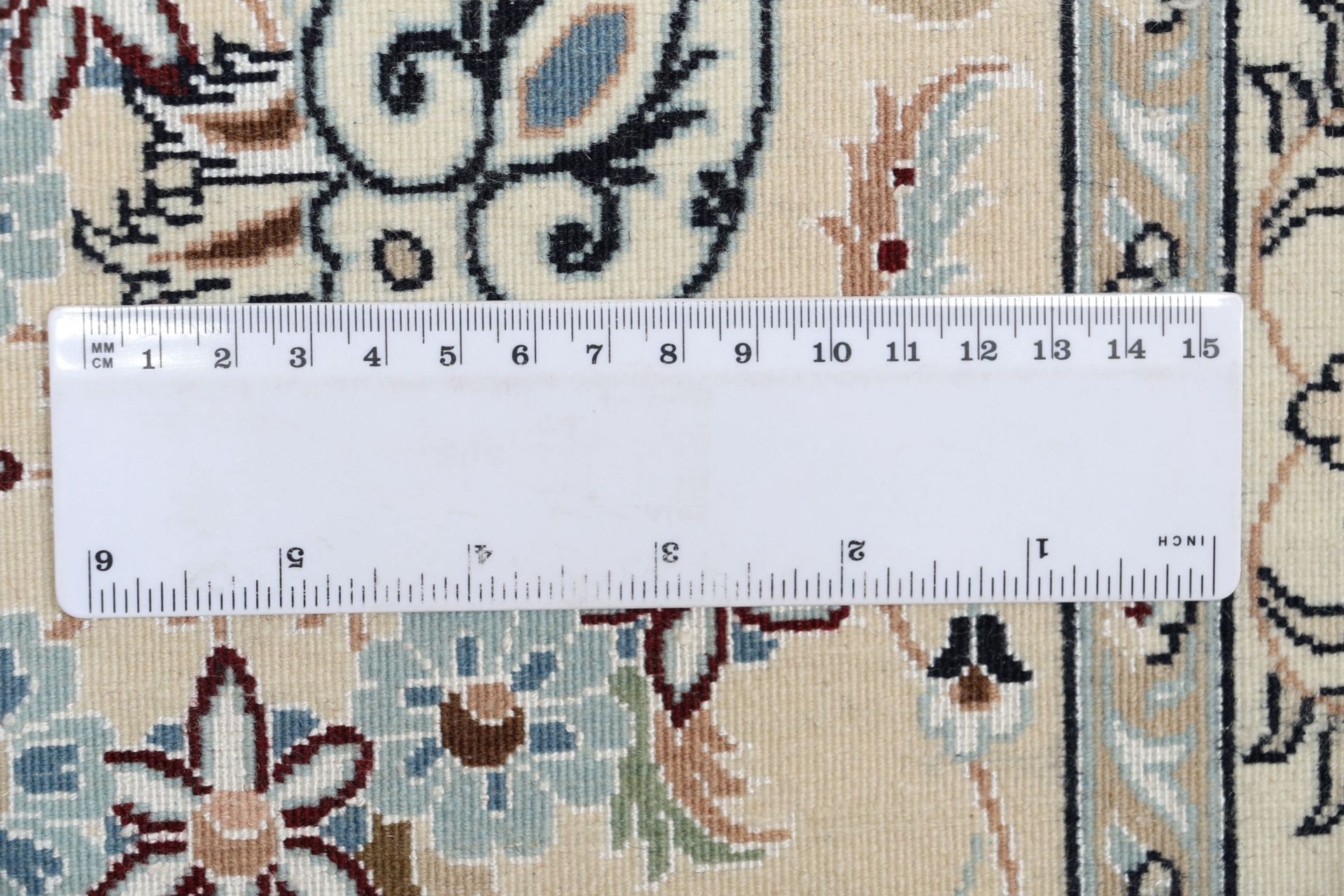 Hand-Knotted Wool & Silk Nain Persian Rug, 300 × 410 cm