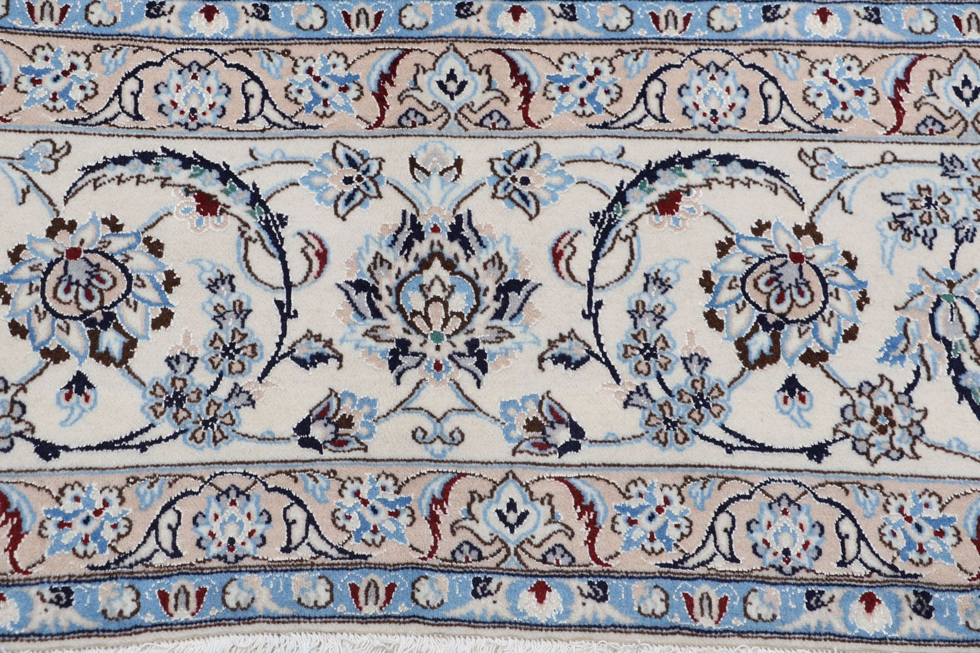 Hand-Knotted Wool & Silk Nain Persian Rug, 315 × 398 cm