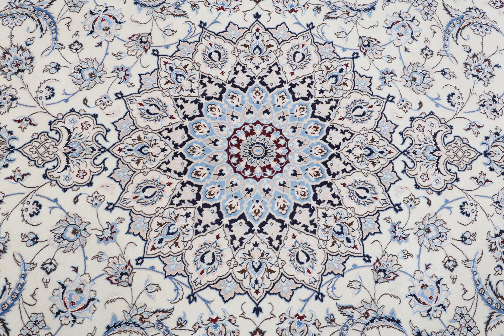 Hand-Knotted Wool & Silk Nain Persian Rug, 315 × 398 cm