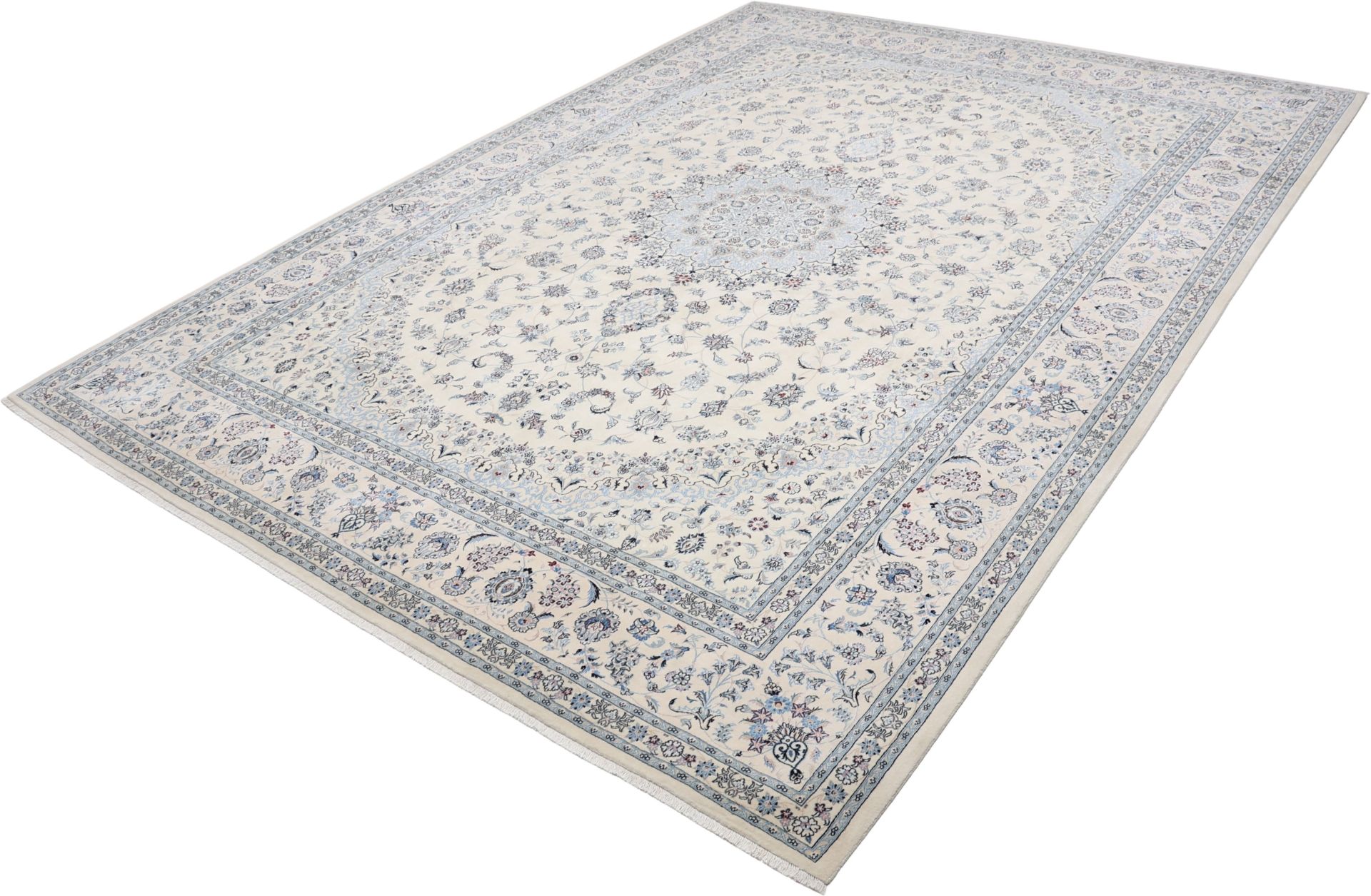 Nain Persian Rug 300 × 410 cm, Wool & Silk, hand-knotted