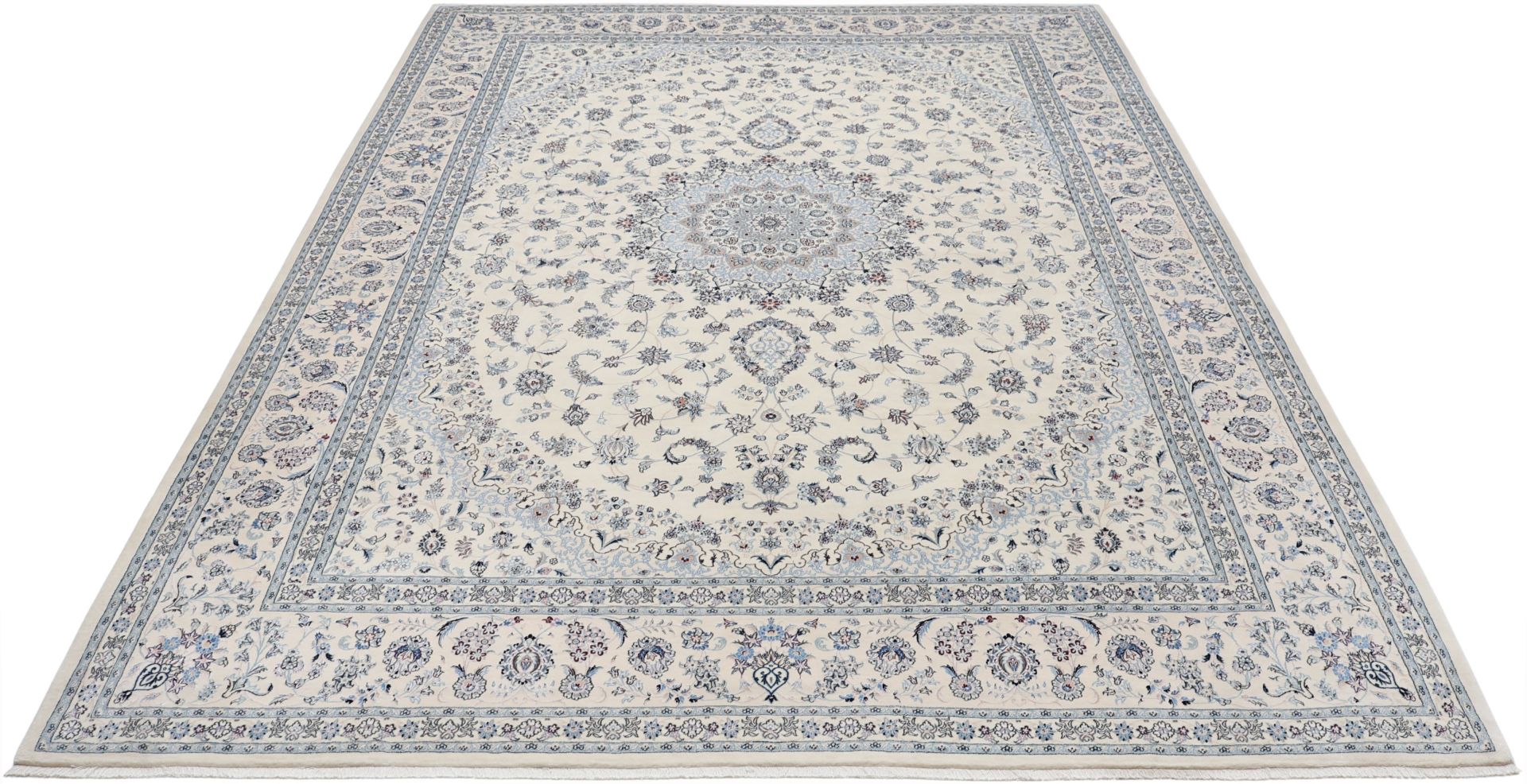 Nain Persian Rug 300 × 410 cm, Wool & Silk, hand-knotted