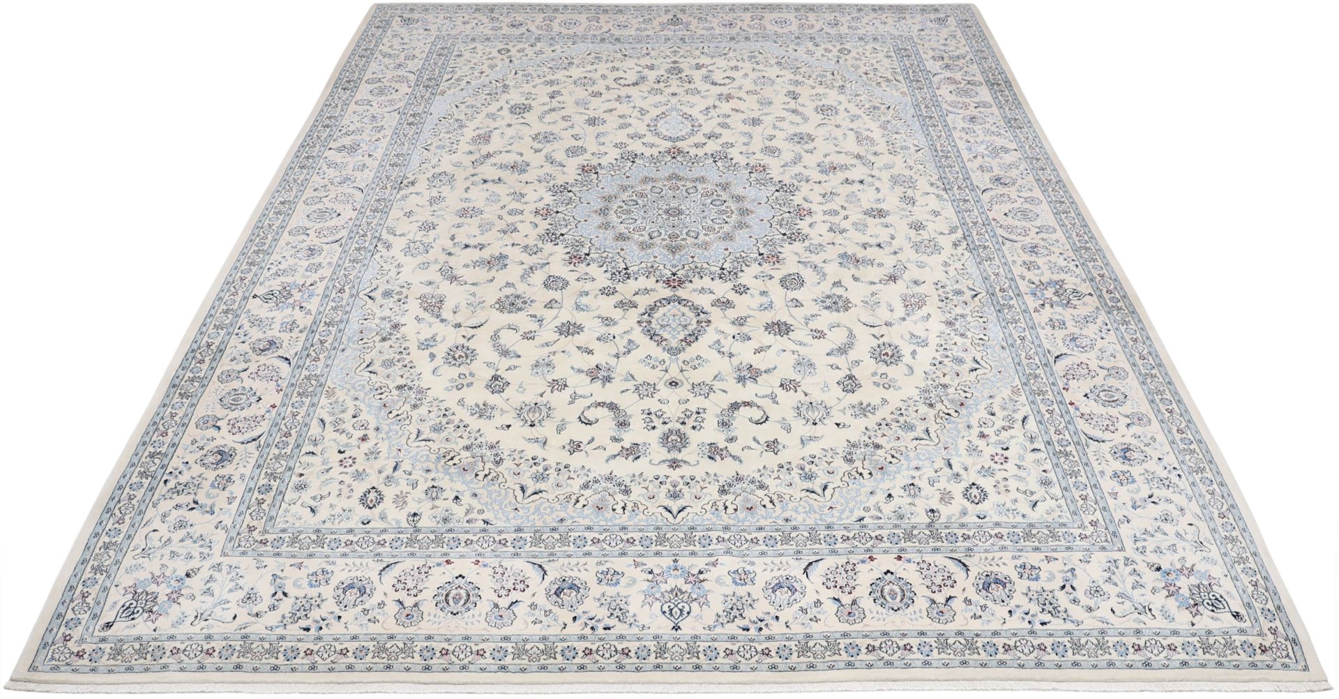 Nain Persian Rug 300 × 410 cm, Wool & Silk, hand-knotted