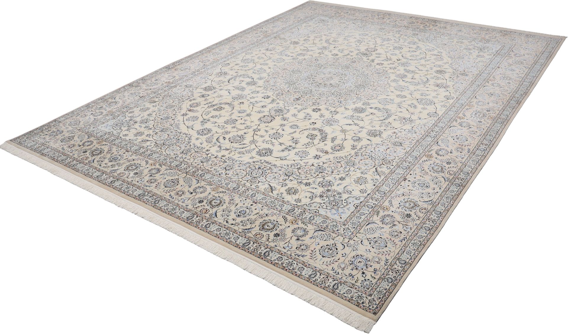 Nain Persian Rug 313 × 407 cm, Wool & Silk, hand-knotted