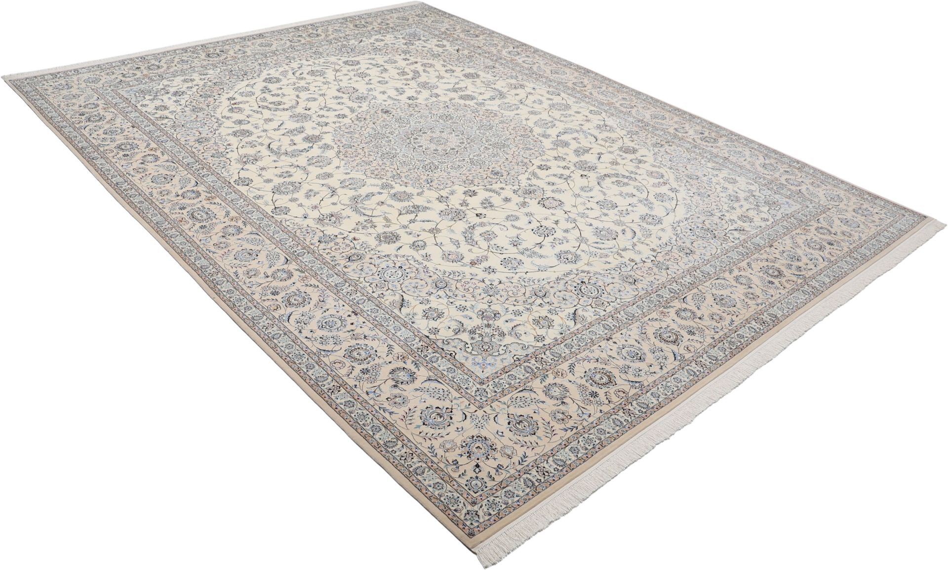 Nain Persian Rug 313 × 407 cm, Wool & Silk, hand-knotted