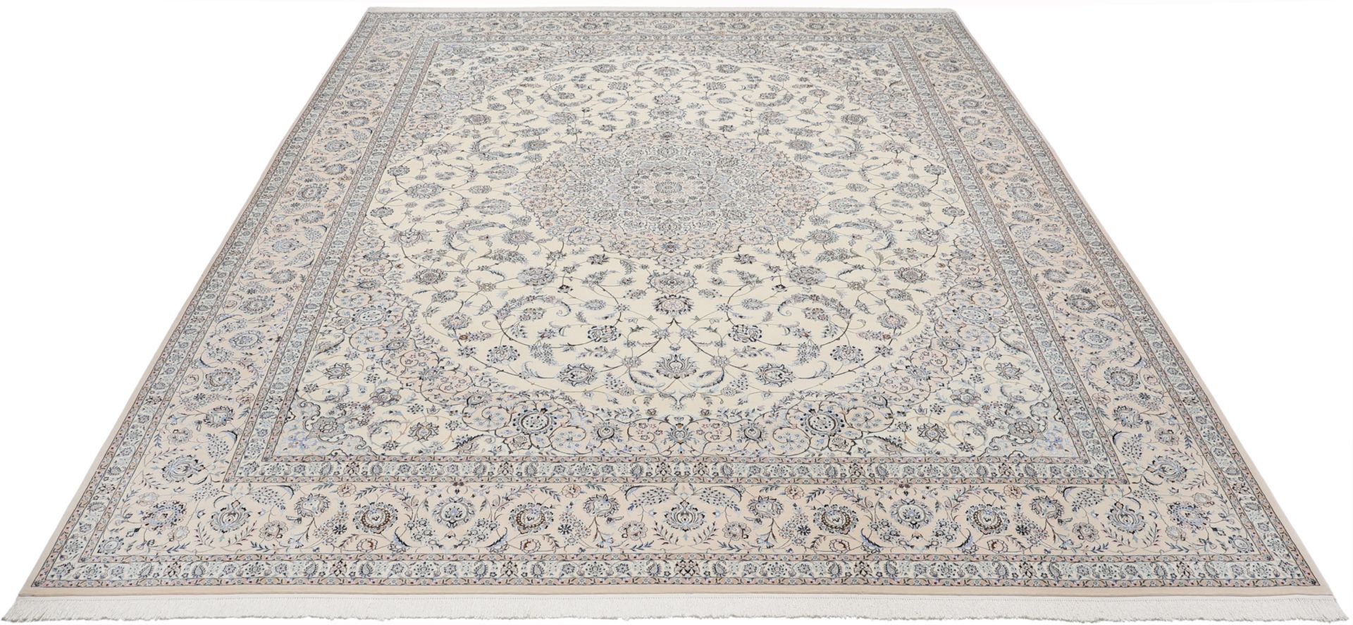 Nain Persian Rug 313 × 407 cm, Wool & Silk, hand-knotted