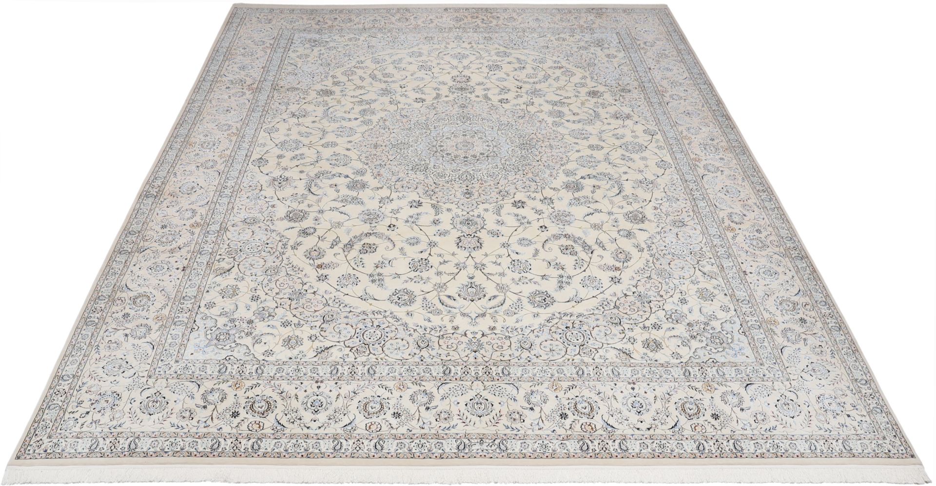 Nain Persian Rug 313 × 407 cm, Wool & Silk, hand-knotted