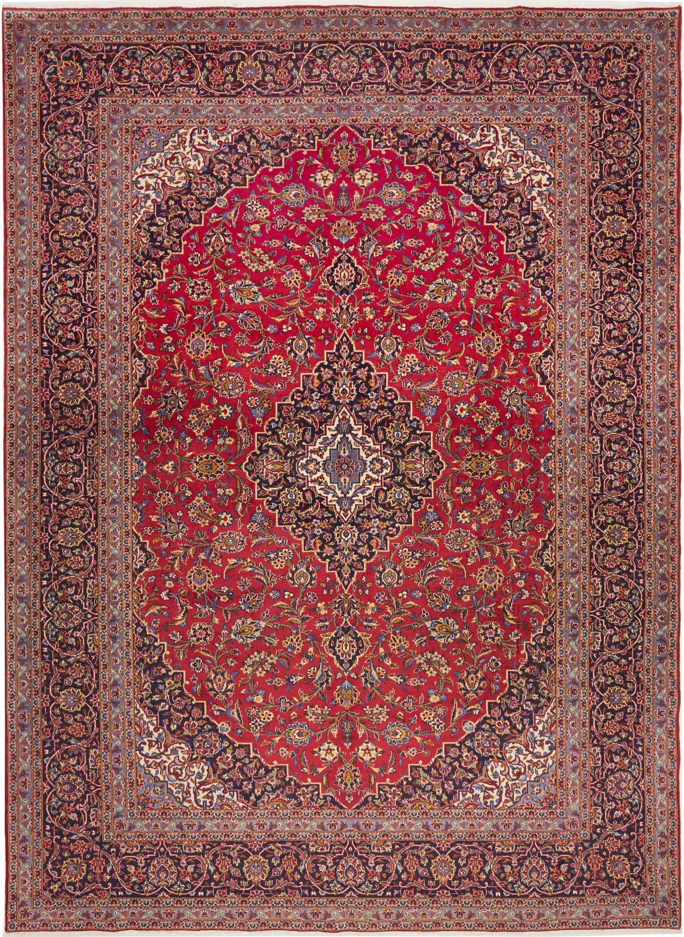 Kashan Persian Rug — hand-knotted, 289 × 394 cm, Wool