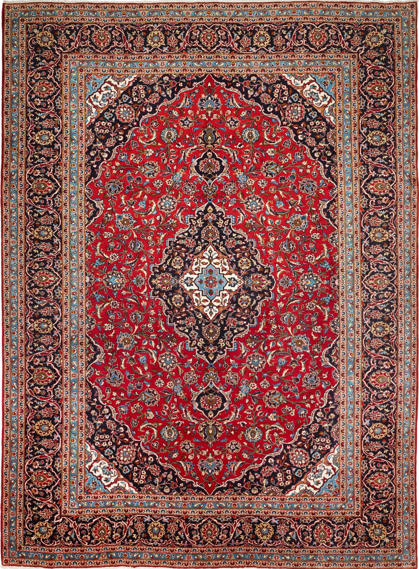 Kashan Persian Rug — hand-knotted, 294 × 401 cm, Wool