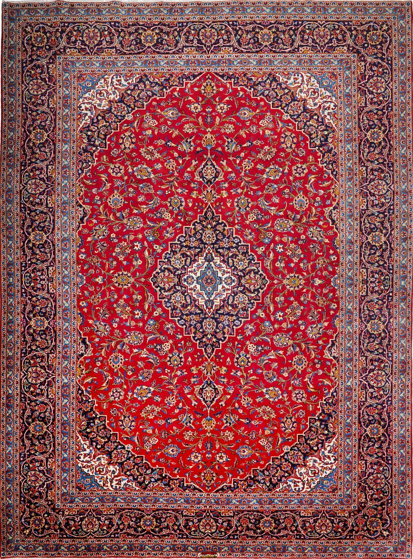 perserteppich-kashan-301-x-399-cm-schurwolle-handgeknupft-hochwertig Hand-Knotted Wool Kashan Persian Rug, 301 × 399 cm