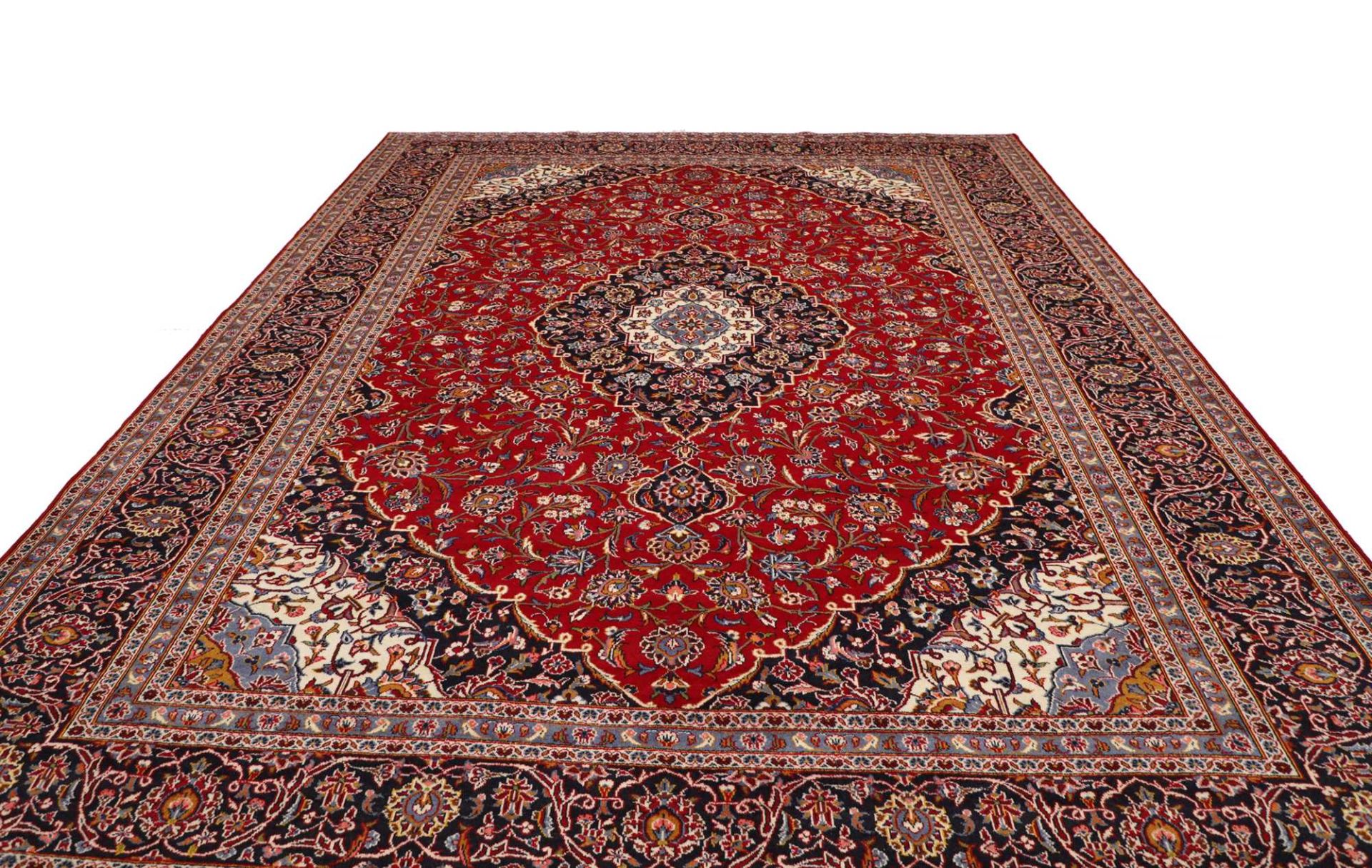 Kashan Persian Rug — hand-knotted, 303 × 404 cm, Wool