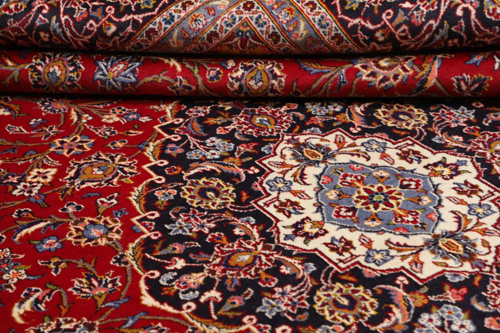 Kashan Persian Rug — hand-knotted, 303 × 404 cm, Wool